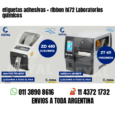 etiquetas adhesivas   ribbon hl72 Laboratorios químicos