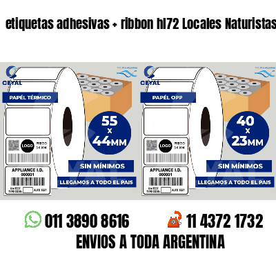 etiquetas adhesivas ribbon hl72 Locales Naturistas