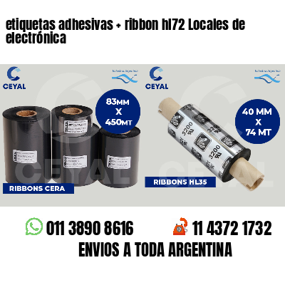 etiquetas adhesivas ribbon hl72 Locales de electrónica