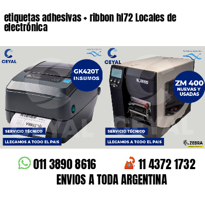 etiquetas adhesivas   ribbon hl72 Locales de electrónica