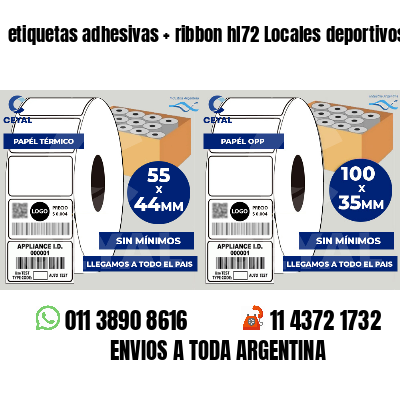 etiquetas adhesivas ribbon hl72 Locales deportivos