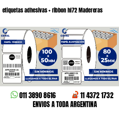 etiquetas adhesivas ribbon hl72 Madereras