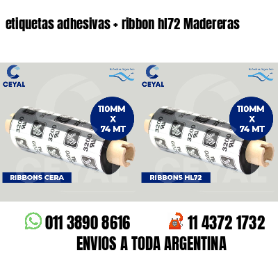 etiquetas adhesivas   ribbon hl72 Madereras