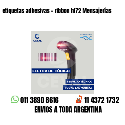 etiquetas adhesivas ribbon hl72 Mensajerías