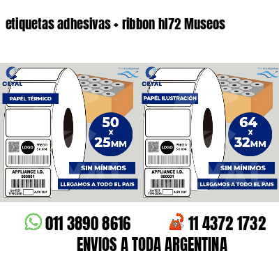 etiquetas adhesivas   ribbon hl72 Museos