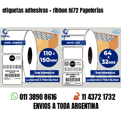 etiquetas adhesivas ribbon hl72 Papelerías