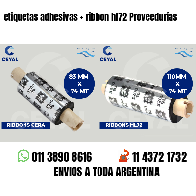 etiquetas adhesivas ribbon hl72 Proveedurías