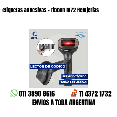etiquetas adhesivas ribbon hl72 Relojerías