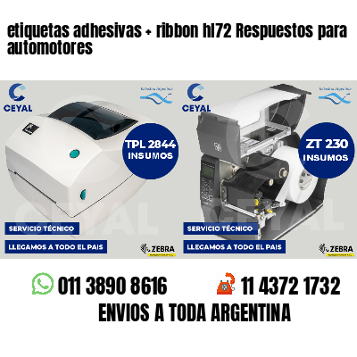 etiquetas adhesivas ribbon hl72 Respuestos para automotores