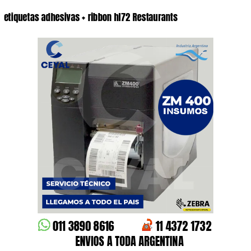 etiquetas adhesivas   ribbon hl72 Restaurants