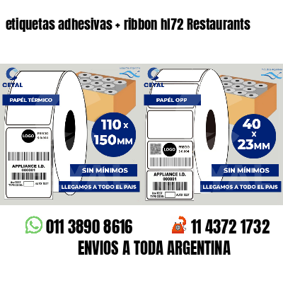 etiquetas adhesivas ribbon hl72 Restaurants