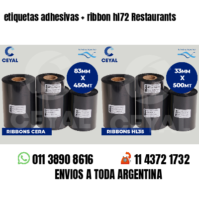 etiquetas adhesivas ribbon hl72 Restaurants
