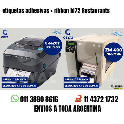 etiquetas adhesivas ribbon hl72 Restaurants