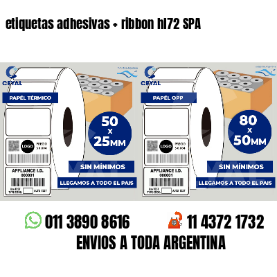 etiquetas adhesivas ribbon hl72 SPA