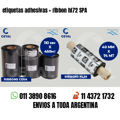 etiquetas adhesivas ribbon hl72 SPA
