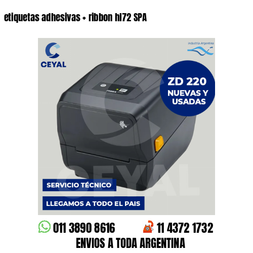 etiquetas adhesivas   ribbon hl72 SPA
