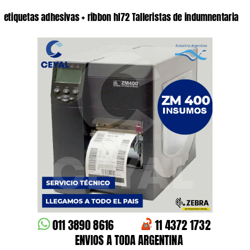 etiquetas adhesivas   ribbon hl72 Talleristas de indumnentaria