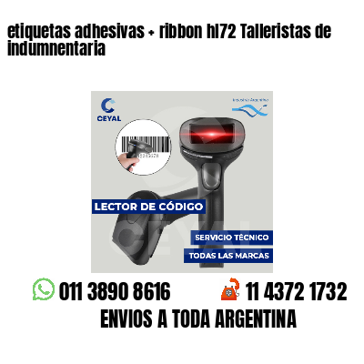 etiquetas adhesivas ribbon hl72 Talleristas de indumnentaria