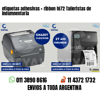 etiquetas adhesivas ribbon hl72 Talleristas de indumnentaria