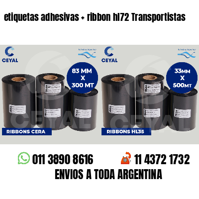 etiquetas adhesivas ribbon hl72 Transportistas