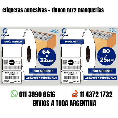 etiquetas adhesivas ribbon hl72 blanquerías