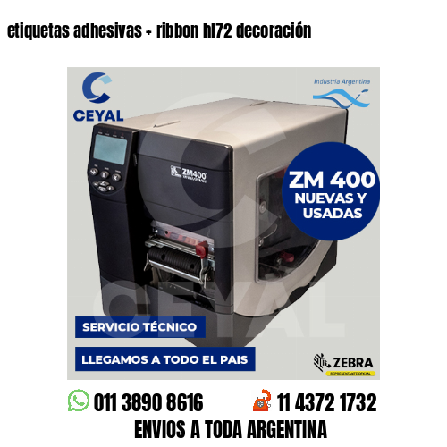 etiquetas adhesivas   ribbon hl72 decoración