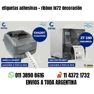 etiquetas adhesivas   ribbon hl72 decoración