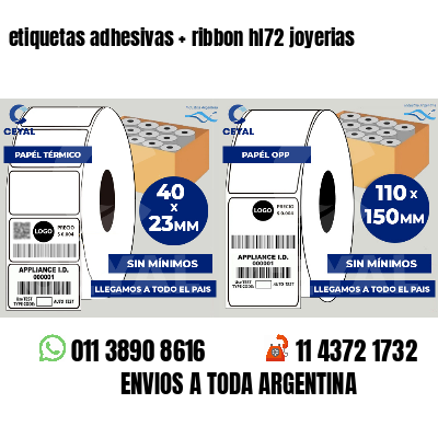 etiquetas adhesivas ribbon hl72 joyerias