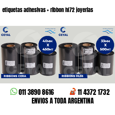 etiquetas adhesivas ribbon hl72 joyerias