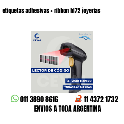 etiquetas adhesivas ribbon hl72 joyerias