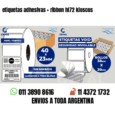 etiquetas adhesivas ribbon hl72 kioscos