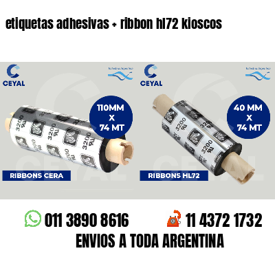 etiquetas adhesivas ribbon hl72 kioscos