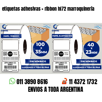 etiquetas adhesivas ribbon hl72 marroquinería