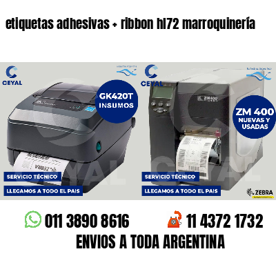 etiquetas adhesivas   ribbon hl72 marroquinería