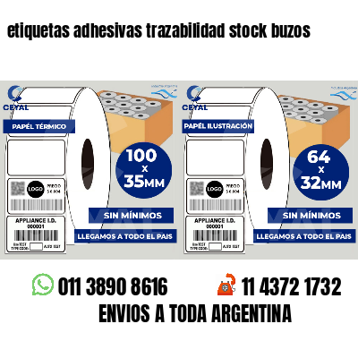 etiquetas adhesivas trazabilidad stock buzos