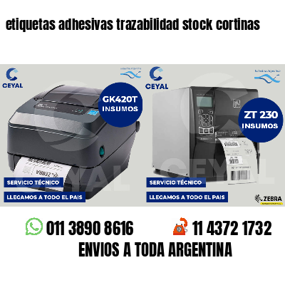 etiquetas adhesivas trazabilidad stock cortinas