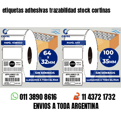 etiquetas adhesivas trazabilidad stock cortinas