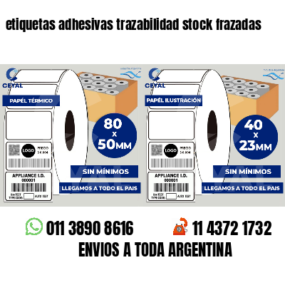etiquetas adhesivas trazabilidad stock frazadas