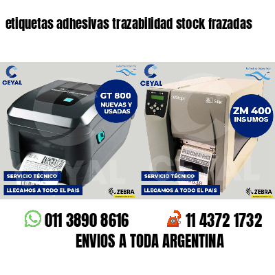etiquetas adhesivas trazabilidad stock frazadas
