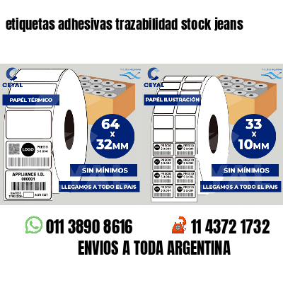 etiquetas adhesivas trazabilidad stock jeans