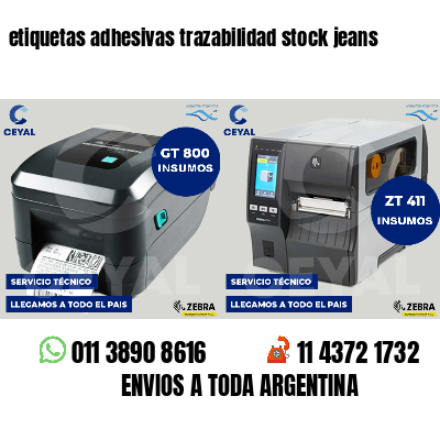 etiquetas adhesivas trazabilidad stock jeans
