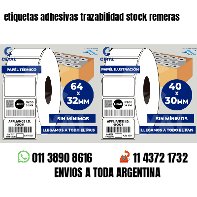 etiquetas adhesivas trazabilidad stock remeras
