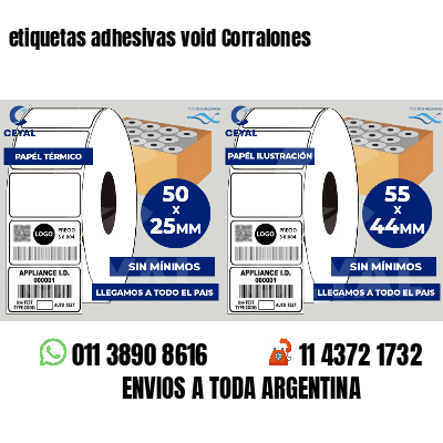 etiquetas adhesivas void Corralones