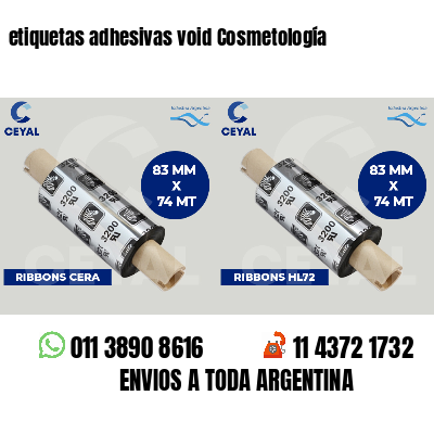 etiquetas adhesivas void Cosmetología