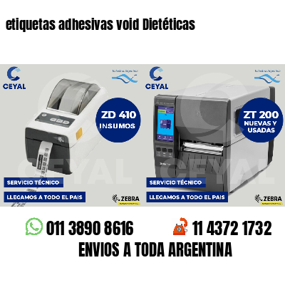 etiquetas adhesivas void Dietéticas