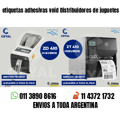etiquetas adhesivas void Distribuidores de juguetes
