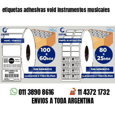 etiquetas adhesivas void Instrumentos musicales