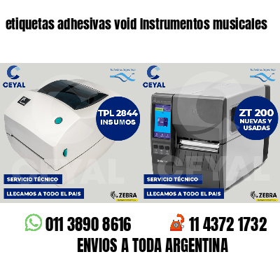 etiquetas adhesivas void Instrumentos musicales