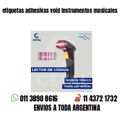 etiquetas adhesivas void Instrumentos musicales
