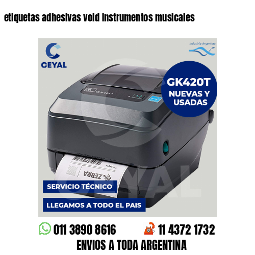 etiquetas adhesivas void Instrumentos musicales